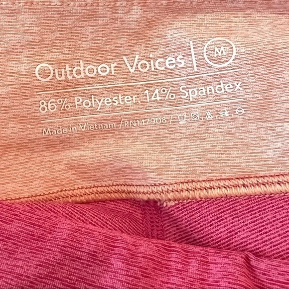 Outdoor Voices x CHAARG Springs 7/8 Leggings Flamingo/Rose/Clay Medium - Picture 8 of 8